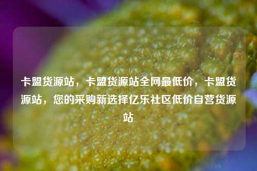 卡盟货源站，卡盟货源站全网最低价，卡盟货源站	，您的采购新选择亿乐社区低价自营货源站  第1张